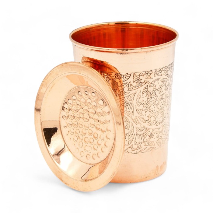 PRZYKRYWKA miedziana do kubka 270 ml - PASUJE DO KUBKA Z UCHEM