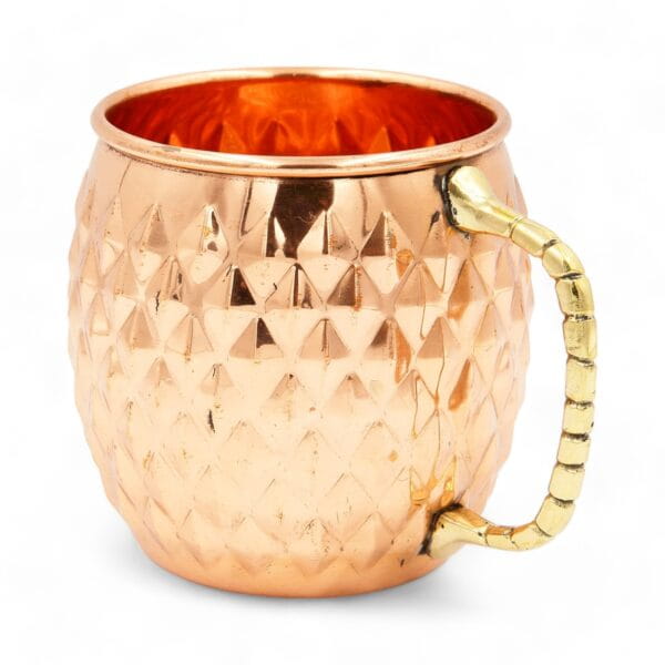 KUBEK miedziany diament z uchem, 530 ml