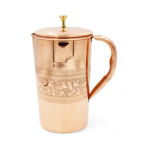 DZBANEK miedziany grawerowany pas 1,5 l