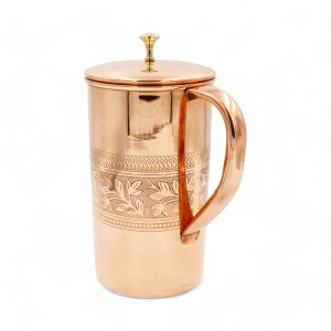 DZBANEK miedziany grawerowany pas 1,5 l