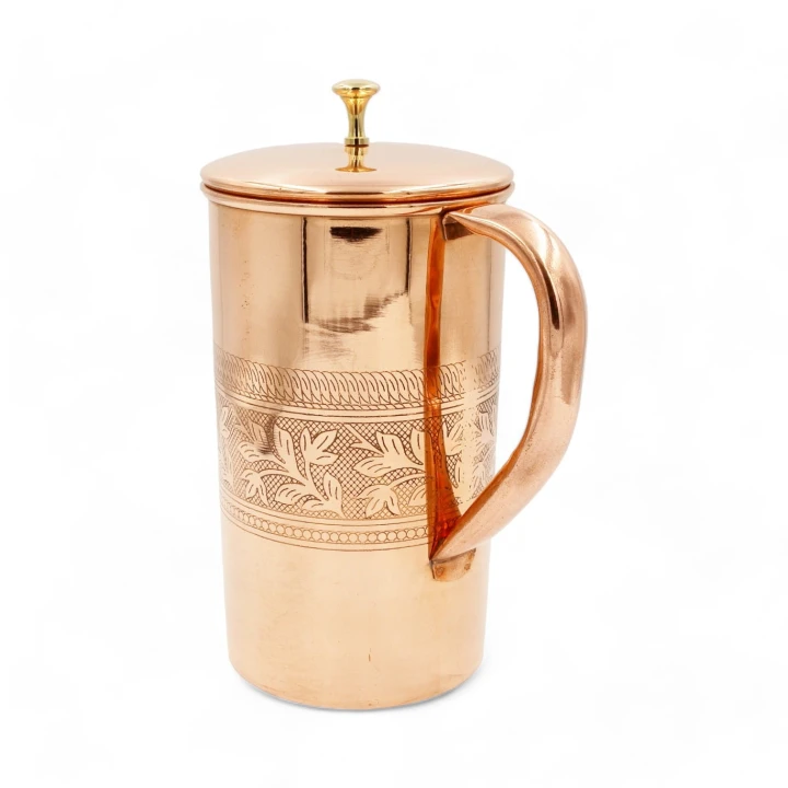 DZBANEK miedziany grawerowany pas 1,5 l