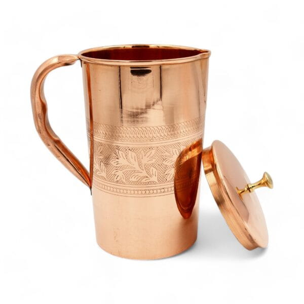 DZBANEK miedziany grawerowany pas 1,5 l