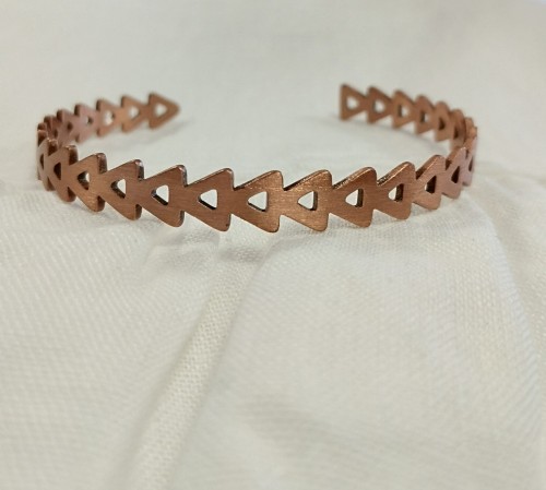 BRANSOLETKA miedziana Trójkąty