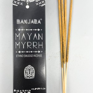 Kadzidełka w patyczkach PLEMIENNE Banjara - Mirra Majów, 15 g