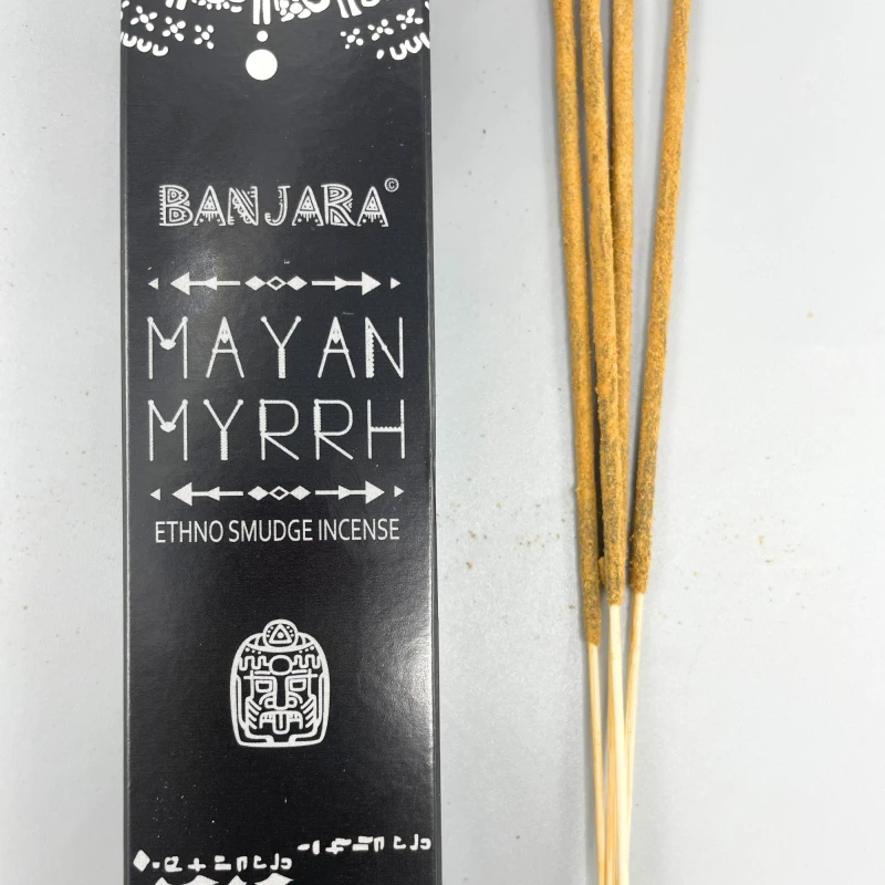 Kadzidełka w patyczkach PLEMIENNE Banjara - Mirra Majów, 15 g