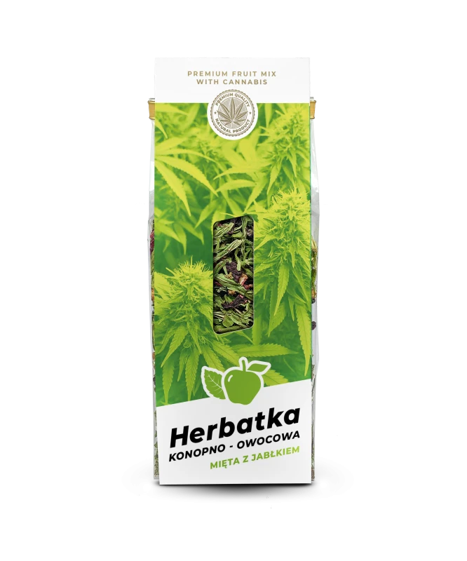 Konopno-Owocowa Herbatka "MIĘTA Z JABŁKIEM'