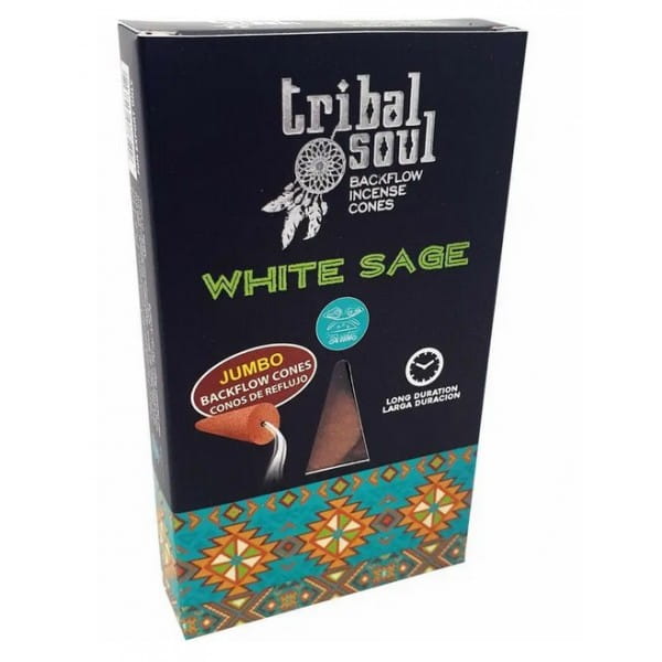 Kadzidełka stożkowe Jumbo BACK FLOW - Biała Szałwia