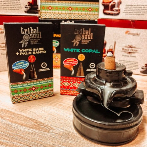 Kadzidełka stożkowe Jumbo BACK FLOW - Biała Szałwia