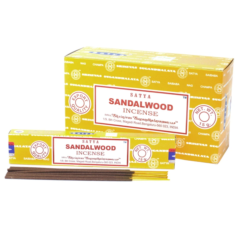 KADZIDEŁKA w patyczkach Satya - Drzewo Sandałowe, 15 g