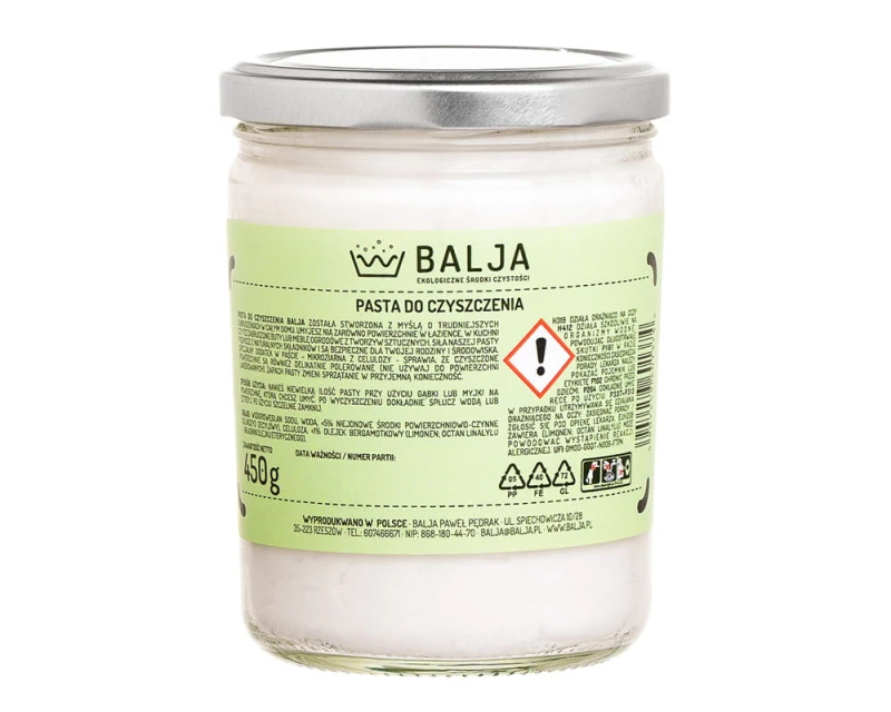 Pasta Do Czyszczenia ekologiczna, o zapachu bergamotki - 450 g