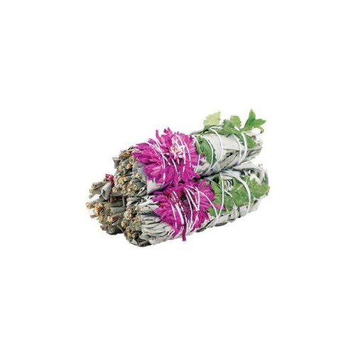 Naturalne Kadzidło w Pęczku - Biała Szałwia i Dalia 10 cm