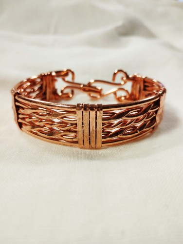 BRANSOLETKA miedziana ZAPINANA 3