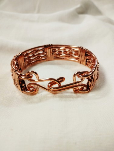 BRANSOLETKA miedziana ZAPINANA 3