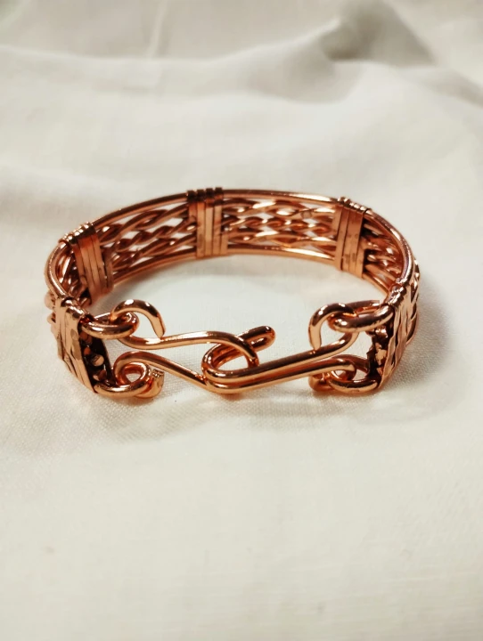 BRANSOLETKA miedziana ZAPINANA 3
