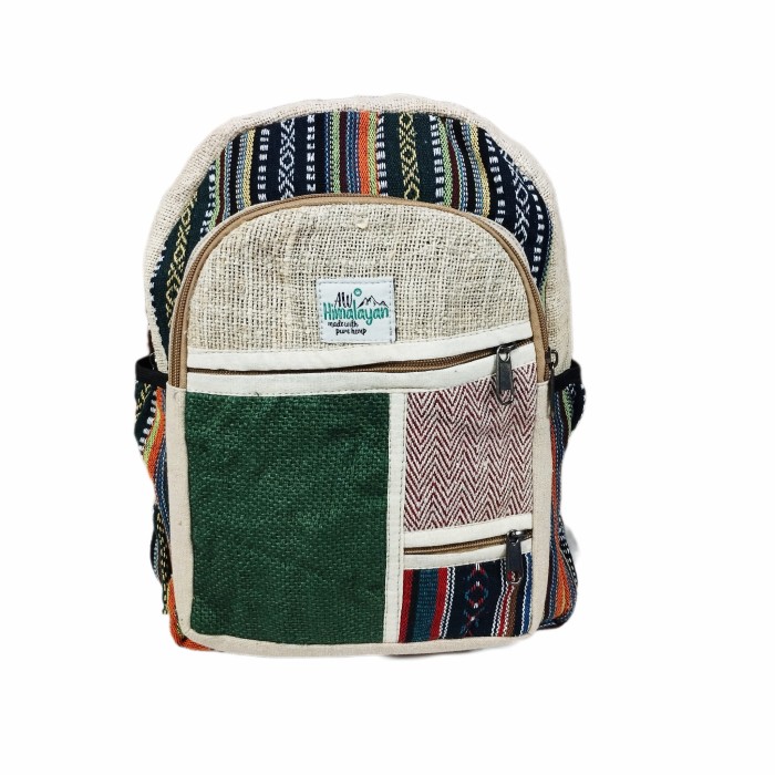 Plecak z konopi i bawełny - Suwaki, ŚREDNI