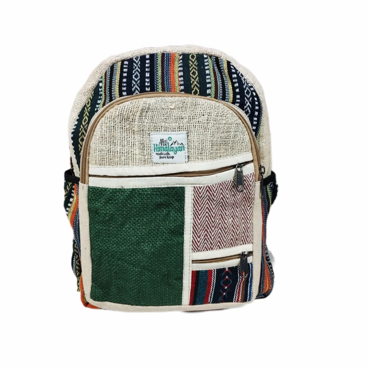 Plecak z konopi i bawełny - Suwaki, ŚREDNI