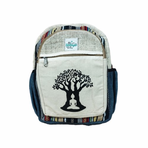 Plecak z konopi i bawełny - Drzewo Bodi, ŚREDNI