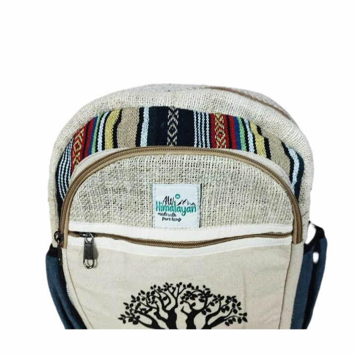 Plecak z konopi i bawełny - Drzewo Bodi, ŚREDNI