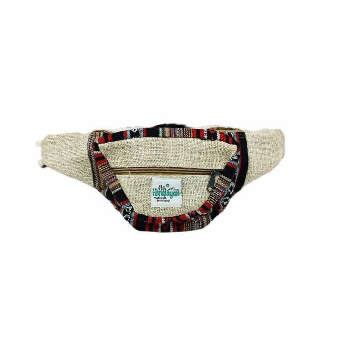 SASZETKA na biodra z konopi i bawełny - torebka CZERWONA