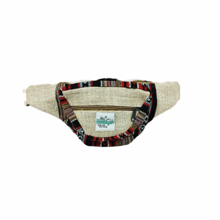 SASZETKA na biodra z konopi i bawełny - torebka CZERWONA