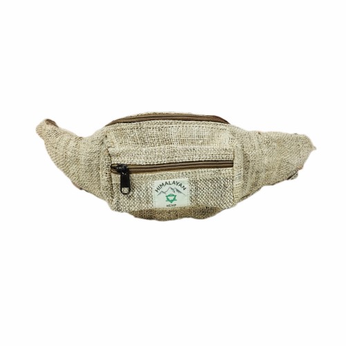 SASZETKA na biodra z konopi - torebka kolor NATURALNY