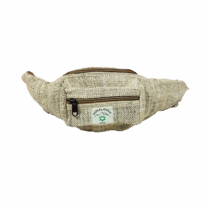 SASZETKA na biodra z konopi - torebka kolor NATURALNY