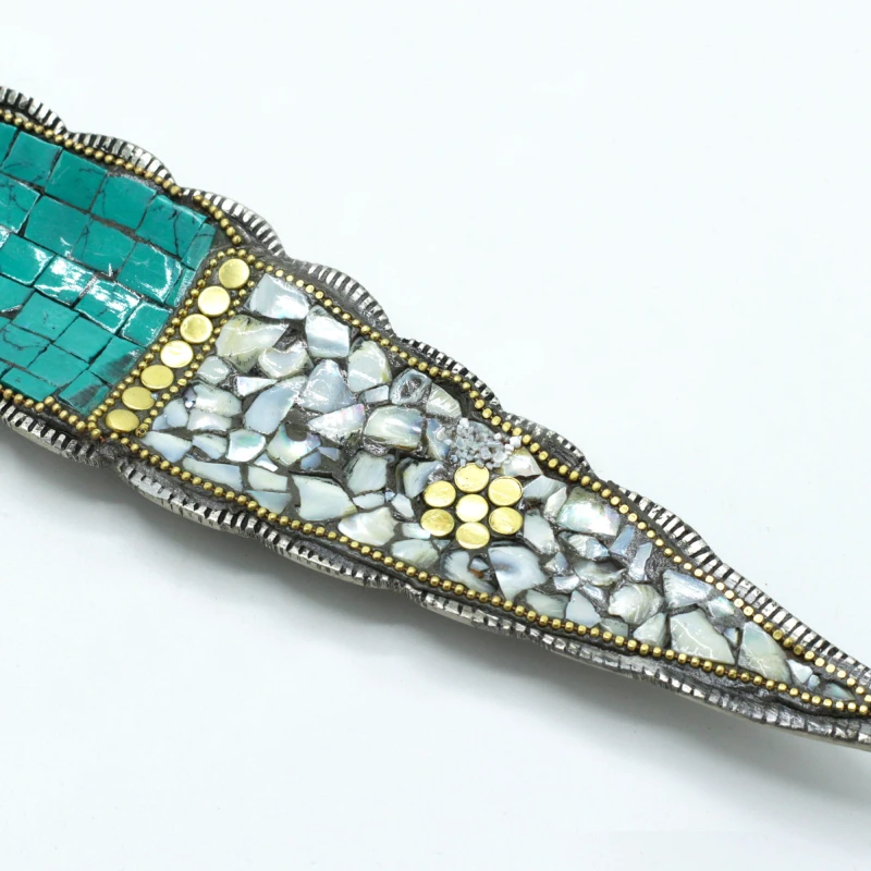 Podstawka/Kominek pod kadzidełka - TYBETAŃSKA, długi liść z Buddą