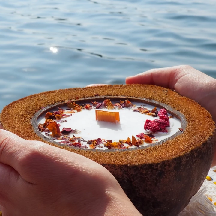 Świeca sojowa w KOKOSIE, duża - Prosecco O'clock, 600 ml