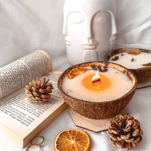 Świeca sojowa w KOKOSIE - Niebiańska Słodycz, 300 ml