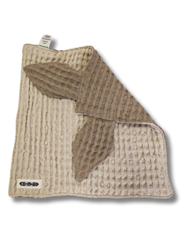 Lniano-bawełniany kocyk, przytulanka - KŁAPOUSZEK