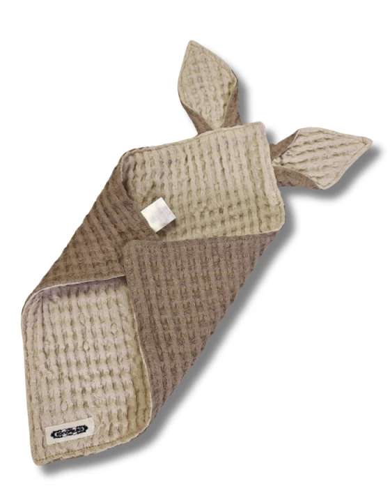 Lniano-bawełniany kocyk, przytulanka - KŁAPOUSZEK