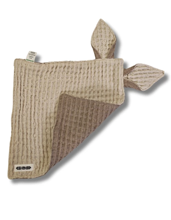 Lniano-bawełniany kocyk, przytulanka - KŁAPOUSZEK