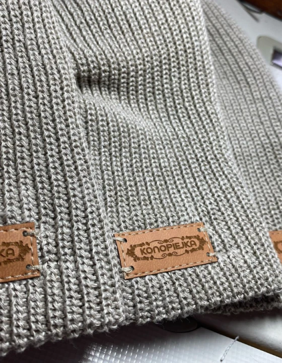 Czapka + Komin LEN 100%, Komplet uniwersalny