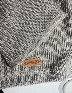 Sweter damski, Bluza - LEN 100%, naturalny S/M