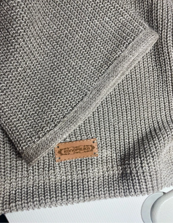 Sweter damski, Bluza - LEN 100%, naturalny S/M