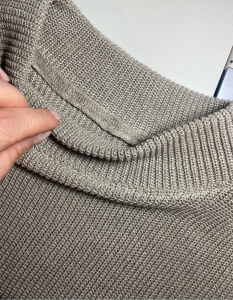Sweter damski, Bluza - LEN 100%, naturalny S/M