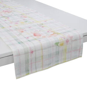 Lniany Bieżnik - wzór WIELKANOC - 40 x 140 cm