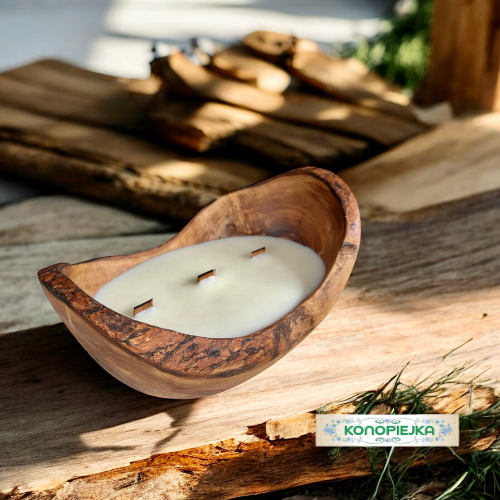 Sojowa Świeca Zapachowa w Drewnie DMI020