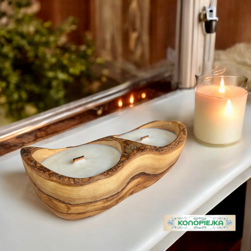 Sojowa Świeca Zapachowa w Drewnie Bergamotka i Limonka DKRS23