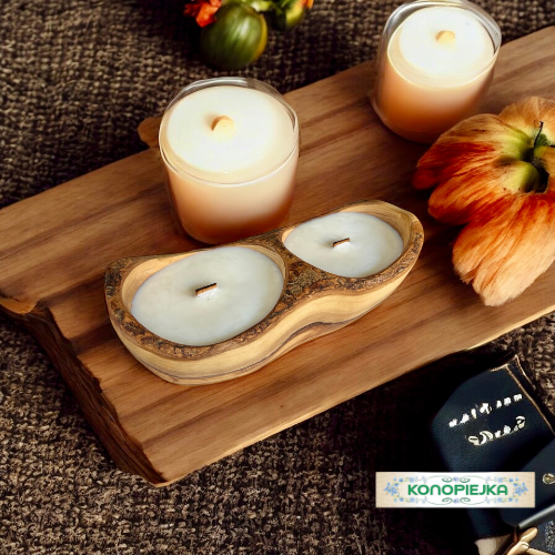 Sojowa Świeca Zapachowa w Drewnie Bergamotka i Limonka DKRS23