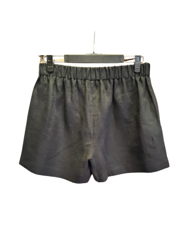 Lniane Spodenki, Szorty męskie - CZARNE