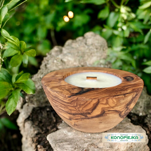 Sojowa Świeca Zapachowa w Drewnie-Bergamotka i Limonka DMP12