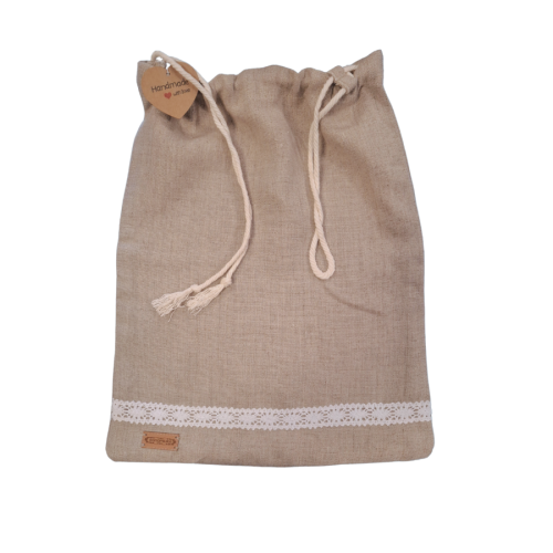 WOREK LNIANY na pieczywo, zioła, suszoną żywność, bieliznę, kosmetyki, buty - 40 cm x 30 cm