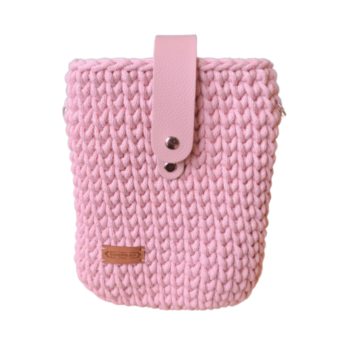 Torebka PLECIONA, listonoszka JASNY RÓŻ