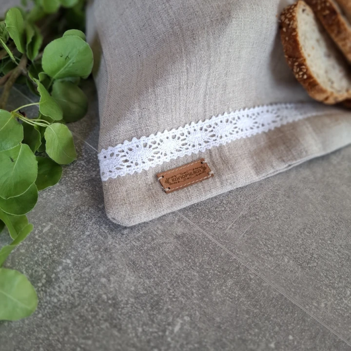 WOREK LNIANY na pieczywo, zioła, suszoną żywność, bieliznę, kosmetyki, buty - 40 cm x 30 cm