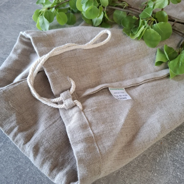 WOREK LNIANY na pieczywo, zioła, suszoną żywność, bieliznę, kosmetyki, buty - 40 cm x 30 cm