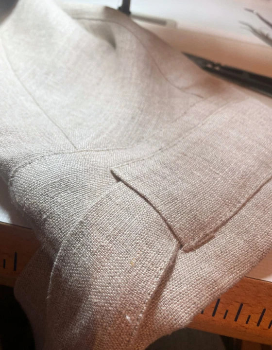 Kurtka, Żakiet damski, naturalny beż LEN 100% - rozmiar uniwersalny