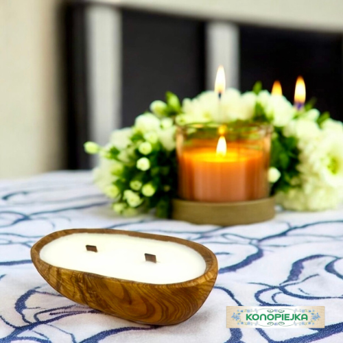 Sojowa Świeca Zapachowa w Drewnie DMIP18