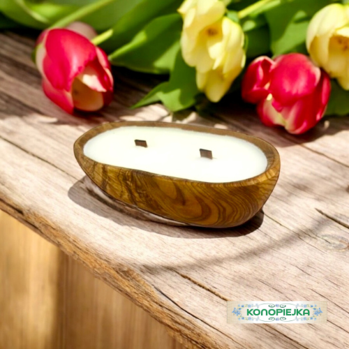 Sojowa Świeca Zapachowa w Drewnie DMIP18