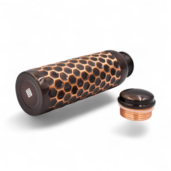 BUTELKA miedziana antyczna, 1 l - PLASTER MIODU